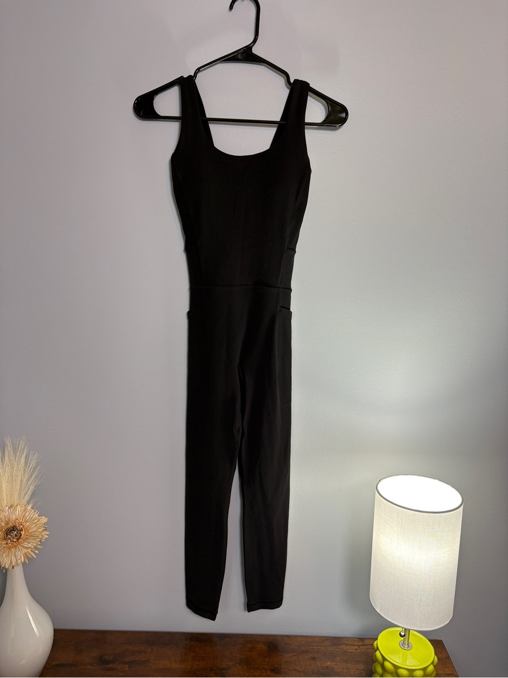 Athleta Black Scoop-Neck Jumpsuit